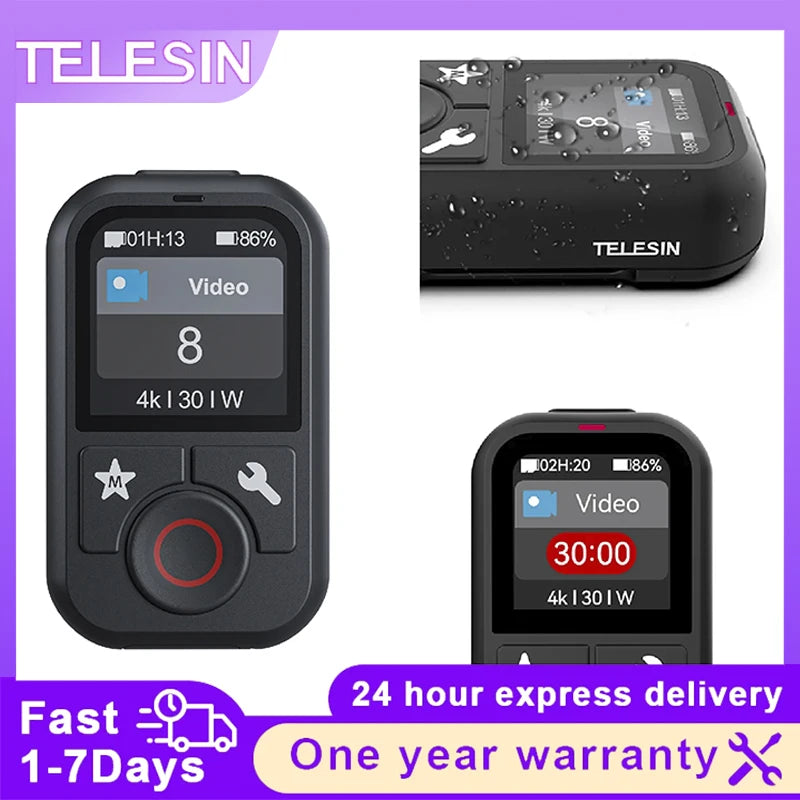 TELESIN T13 Waterproof Bluetooth Remote For GoPro Hero 13, 12, 11, 10, 9, 8, and Max