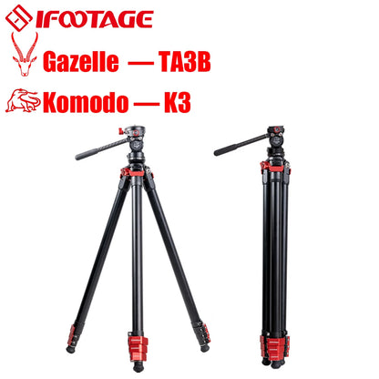 IFOOTAGE Tripod Gazelle TA3B with K3 Fluid Head